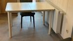 Witte uitschuifbare tafel. 80x120, 80x160.hoogte 75cm, Huis en Inrichting, Tafels | Eettafels, Ophalen, 100 tot 150 cm, 50 tot 100 cm