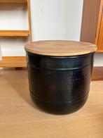 Metalen ton bijzettafel, Huis en Inrichting, Ophalen, Minder dan 45 cm, Minder dan 55 cm, Gebruikt