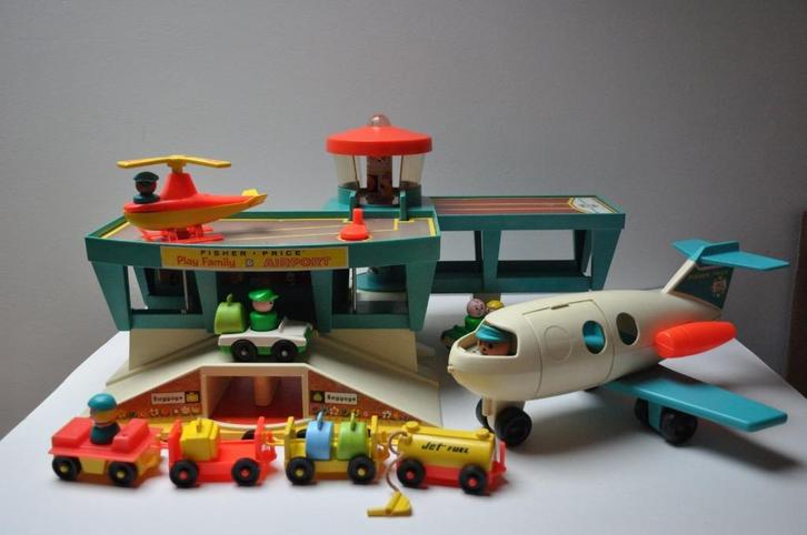 Airport Fisher Price vintage #996, Kinderen en Baby's, Speelgoed | Fisher-Price, Gebruikt, Speelset, Ophalen of Verzenden