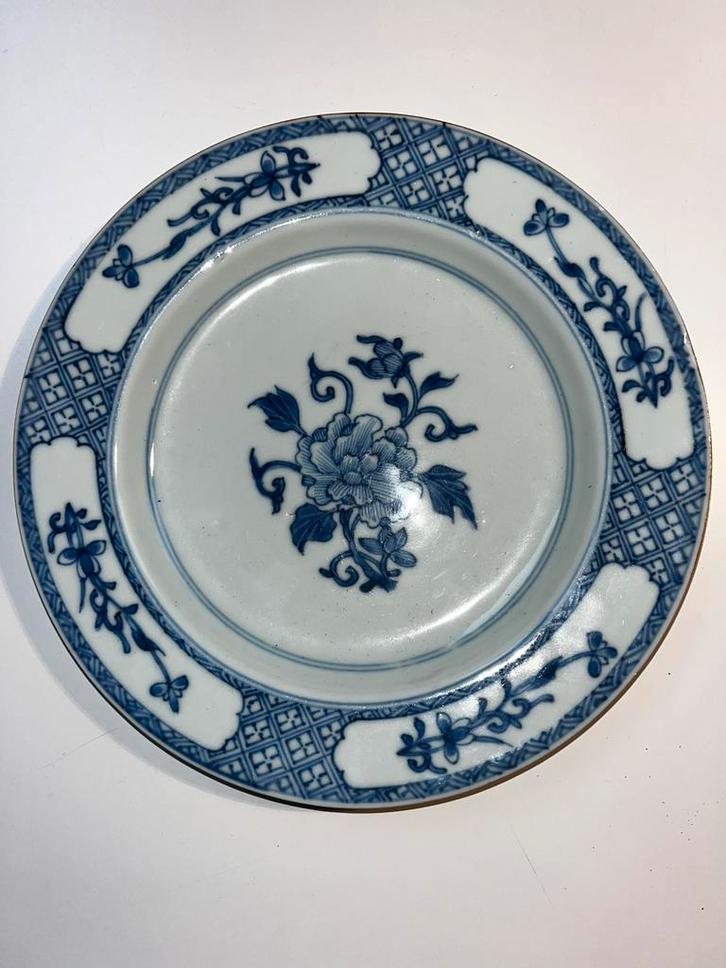 Antique 18th C. YONGZHENG Chinese blue white porcelain plate, Antiek en Kunst, Antiek | Porselein, Ophalen of Verzenden
