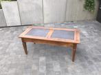 Set 2 Tables basses chênes/pierre bleu RIGAUX, Maison & Meubles, Tables | Tables de salon, Comme neuf, 100 à 150 cm, Chêne, Rectangulaire