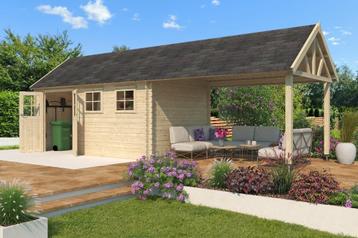  NIEUW Cottage tuinhuis 3603EXT met overkapping beschikbaar voor biedingen