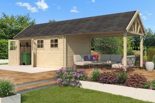 NIEUW Cottage tuinhuis 3603EXT met overkapping, Hobby en Vrije tijd, Overige Hobby en Vrije tijd, Nieuw, Verzenden