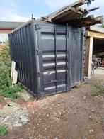 10ft container zwart met verlichting en stevige schabben, Ophalen