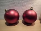 2 kerstballen met een diameter van 120 mm, mat rood, Verzenden, Gebruikt