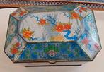 belle Boîte métal Rétro vintage déco fleurs chine Japon, Enlèvement