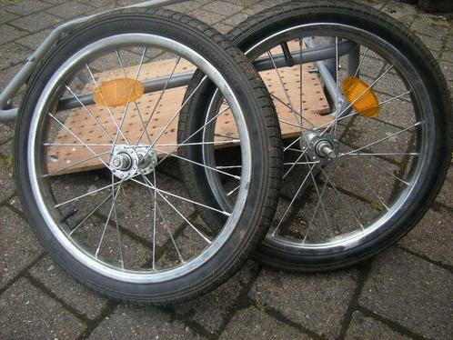 WIELEN EN FRAME VOOR FIETSKAR, Fietsen en Brommers, Fietsaccessoires | Aanhangwagens en Karren, Gebruikt, Bagagekar, 40 tot 60 kg