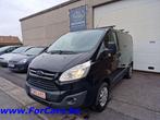 Ford Transit Custom 2.0 130 pk,ac, pdc,navi +1 jaar garantie, Auto's, Ford, Stof, Euro 6, 4 cilinders, Zwart