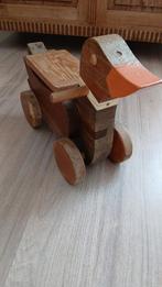 Loopwagentje eend - brocante, Kinderen en Baby's, Speelgoed | Knuffels en Pluche, Ophalen, Eend