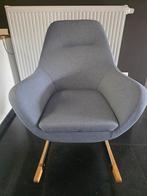 Vends 2 fauteuils  à bascule tissu bleu clair, Huis en Inrichting, Stoelen, Ophalen, Blauw, Zo goed als nieuw, Eén