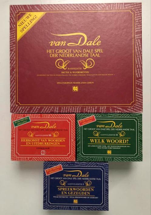 het Groot Van Dale Spel basiseditie + 3 aanvuledities, Hobby en Vrije tijd, Gezelschapsspellen | Bordspellen, Zo goed als nieuw