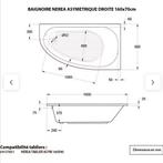 Baignoire Nerea Asy droite, Doe-het-zelf en Bouw, Sanitair, Ophalen, Nieuw