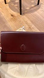 Cartier Bordeaux etui van glad leer, Zo goed als nieuw, Overige kleuren, Handtas