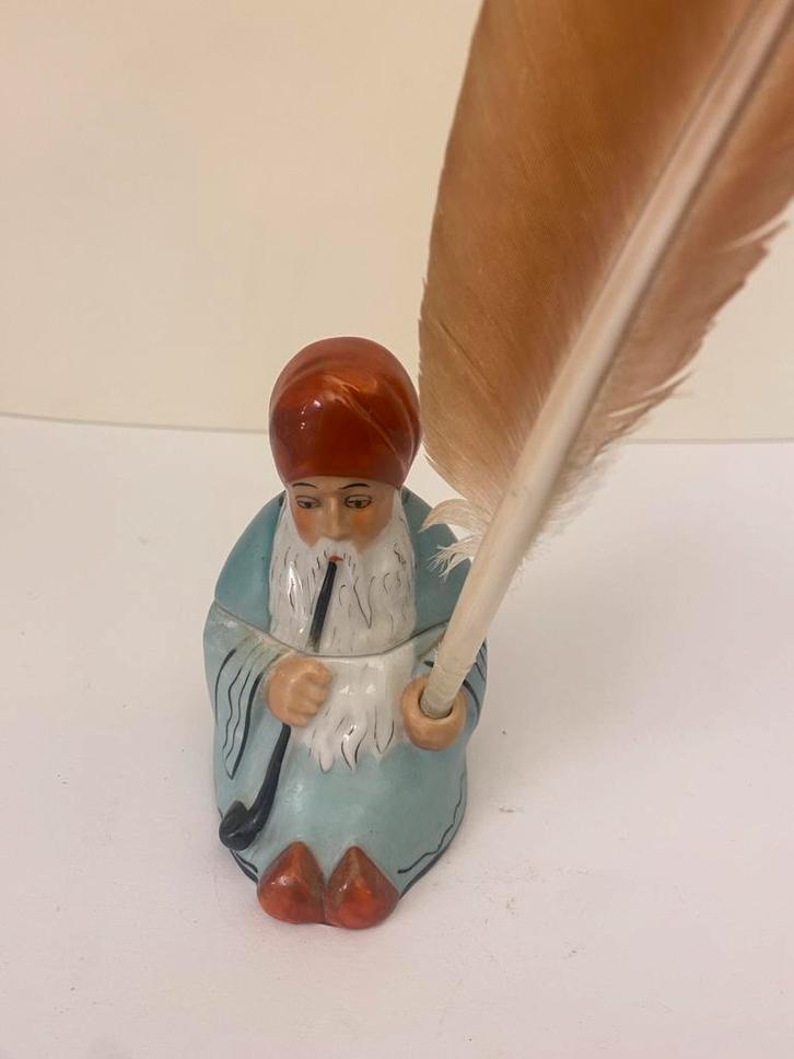 Porseleinen Fakir Inktstel - Duits Aardewerk., Antiek en Kunst, Antiek | Keramiek en Aardewerk, Ophalen of Verzenden