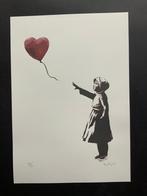 BANKSY litho genummerd en met reliëfstempel Balloon girl, Antiek en Kunst, Ophalen of Verzenden