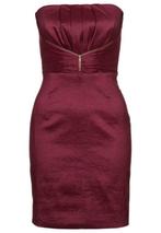 Korte jurk bordeaux cocktailjurk Vila Foxella 36 of S, Kleding | Dames, Verzenden, Nieuw, Cocktailjurk, Maat 36 (S)