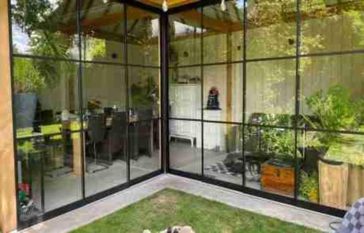 Glazen schuifwanden, helder, getint, standaard en maatwerk, Tuin en Terras, Overkappingen, Nieuw, Veranda, Ophalen of Verzenden
