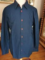 Mooi donker blauw overhemd van Pier One, Kleding | Heren, Ophalen of Verzenden, Zo goed als nieuw, Blauw