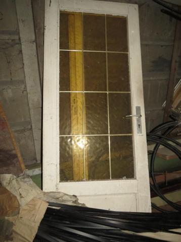 Deur met glas in lood afmeting: H206 X B 84  beschikbaar voor biedingen
