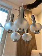 vintage hanglamp kaskadenlamp Hillebrand 70er, Ophalen, Zo goed als nieuw, Glas, 70er