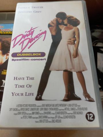 Dubble Box K7 VHS-film Dirty Dancing + het liveconcert  beschikbaar voor biedingen
