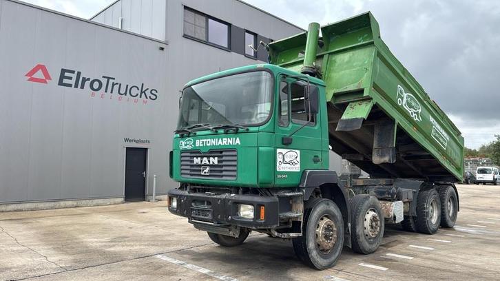 MAN 35.343 (LAMES / STEEL SUSP / 8X4 / GRAND PONT / BIG AXLE, Auto's, Vrachtwagens, Bedrijf, Te koop, ABS, Elektrische ramen, Open dak