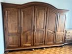 Grote eiken linnenkast – massief hout – 6-deurs, Ophalen, Met deur(en), Gebruikt, 200 cm of meer