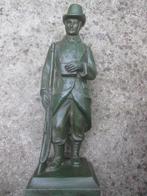 Gipsen beeld belgische soldaat carabinier wielrijder. apart., Ophalen of Verzenden