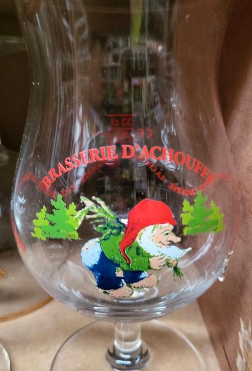 La Chouffe bierglas 33cl rode opdruk, Verzamelen, Glas en Drinkglazen, Ophalen of Verzenden