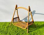 Rattan tijdschriftenhouder * Vintage 50s * Krantbak, Ophalen of Verzenden, Gebruikt