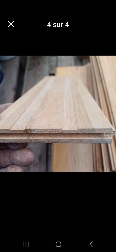 Massief houten vloer, Doe-het-zelf en Bouw, Hout en Planken, Zo goed als nieuw, Plank, Eiken, Ophalen of Verzenden