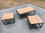 SALONTAFEL MET SET MATCHING BIJZETTAFELS, Huis en Inrichting, Ophalen, 100 tot 150 cm, 50 tot 75 cm, 50 tot 100 cm