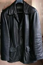 GIANNI MARIOLANO lederen herenjas M52 - zwart, Ophalen, Zwart, Gianni Mariolano