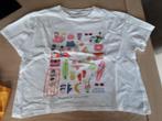 T-shirt Zara wit 11-12  152, Meisje, Ophalen of Verzenden, Zo goed als nieuw, Zara