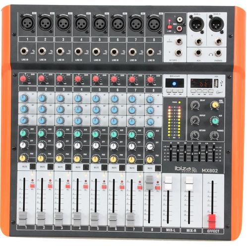 Ibiza sound MX802, Muziek en Instrumenten, Mengpanelen, Zo goed als nieuw, Ophalen