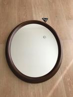 Ovale houten spiegel, Antiek en Kunst, Antiek | Spiegels, 50 tot 100 cm, Minder dan 100 cm, Ovaal