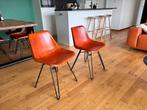 Eetkamerstoelen cognac leder (2 stuks), Huis en Inrichting, Stoelen, Ophalen, Gebruikt, Twee, Bruin
