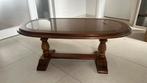Table basse ancienne en bois massif, Ophalen, Gebruikt, 100 tot 150 cm, Glas