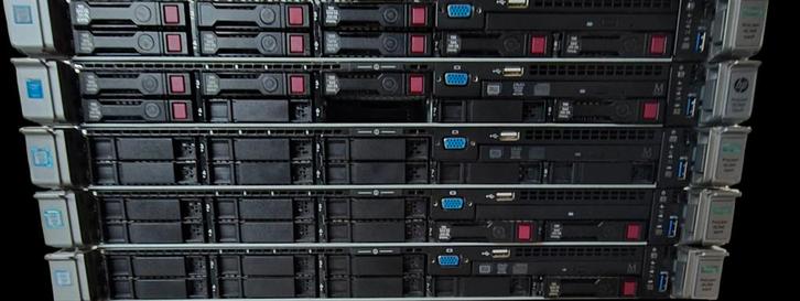 HP Proliant DL360 Gen9 5x - SAS Schijven 15X - Rack Rails 4X, Computers en Software, Servers, Ophalen