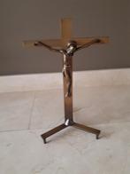 Crucifix en cuivre sur pied, Antiquités & Art, Enlèvement ou Envoi, Cuivre
