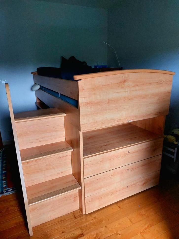 Lit Mezzanine Gautier, Kinderen en Baby's, Kinderkamer | Stapelbedden en Hoogslapers, Gebruikt, Hoogslaper, Ophalen