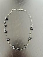Ketting zwarte kralen, Handtassen en Accessoires, Kettingen, Ophalen of Verzenden, Gebruikt, Zwart, Kunststof