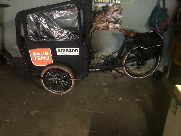 bakfiets te koop, Vélos & Vélomoteurs, Vélos | Vélos avec bac, Comme neuf, Autres marques, 2 enfants, Électrique, Bâche, Enlèvement