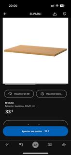 Elvarli tablet 80 x 51 cm bamboe, Ophalen, Met plank(en), 50 tot 100 cm, Zo goed als nieuw