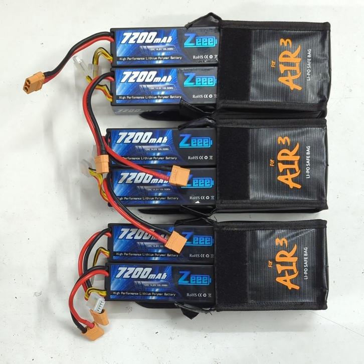 4s 14.8V hardcase LiPo’s 7200mAh x6 (HPI Losi Arrma 1/5 1/8), Hobby en Vrije tijd, Modelbouw | Radiografisch | Auto's, Gebruikt