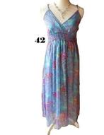 (14)- robe femme t.42 bleu - mauve, Taille 42/44 (L), Enlèvement ou Envoi, Comme neuf, Bleu