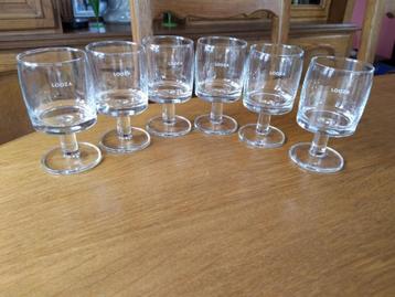 6 verres "Looza" - H 12 D 6,5 cm, Enlèvement