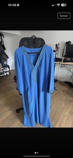 Abaya/caftan traditionnel de style marocain bleu avec bordur, Kleding | Dames, Ophalen of Verzenden, Zo goed als nieuw, Blauw