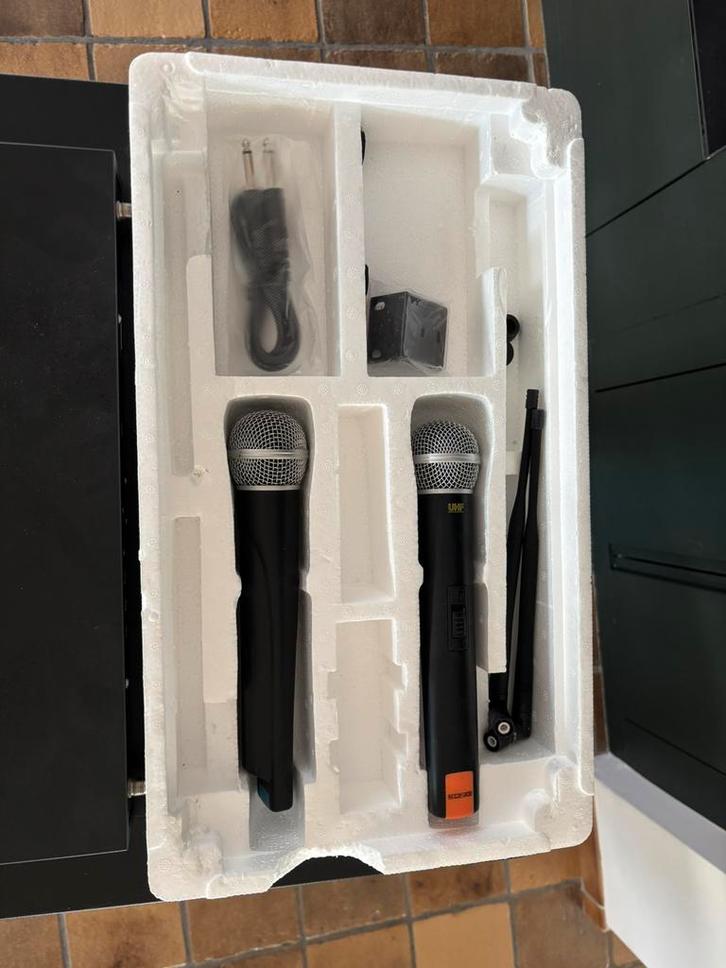 König KN-MICW620 draadloze microfoonset – 2 micros, 16 ch., Muziek en Instrumenten, Microfoons, Zo goed als nieuw, Draadloos, Ophalen