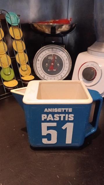 Vintage Anisette Pastis 51 blauwe waterkan